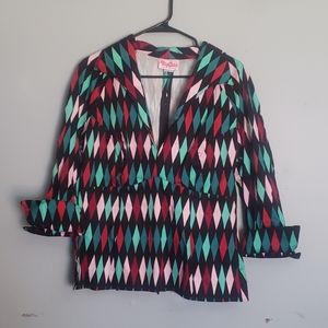 Pinup couture harlequin top